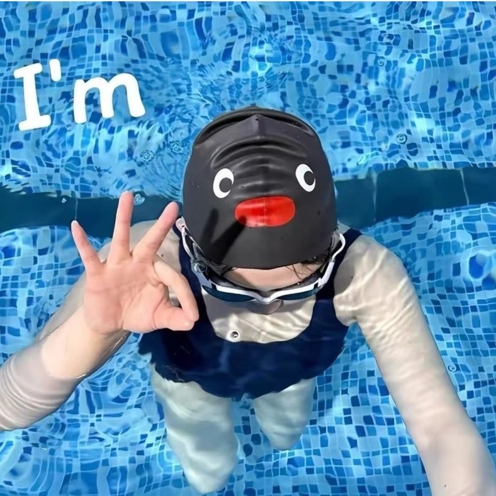 Aquatic Sports Cap - Милая мультяшная эластичная шапочка для плавания