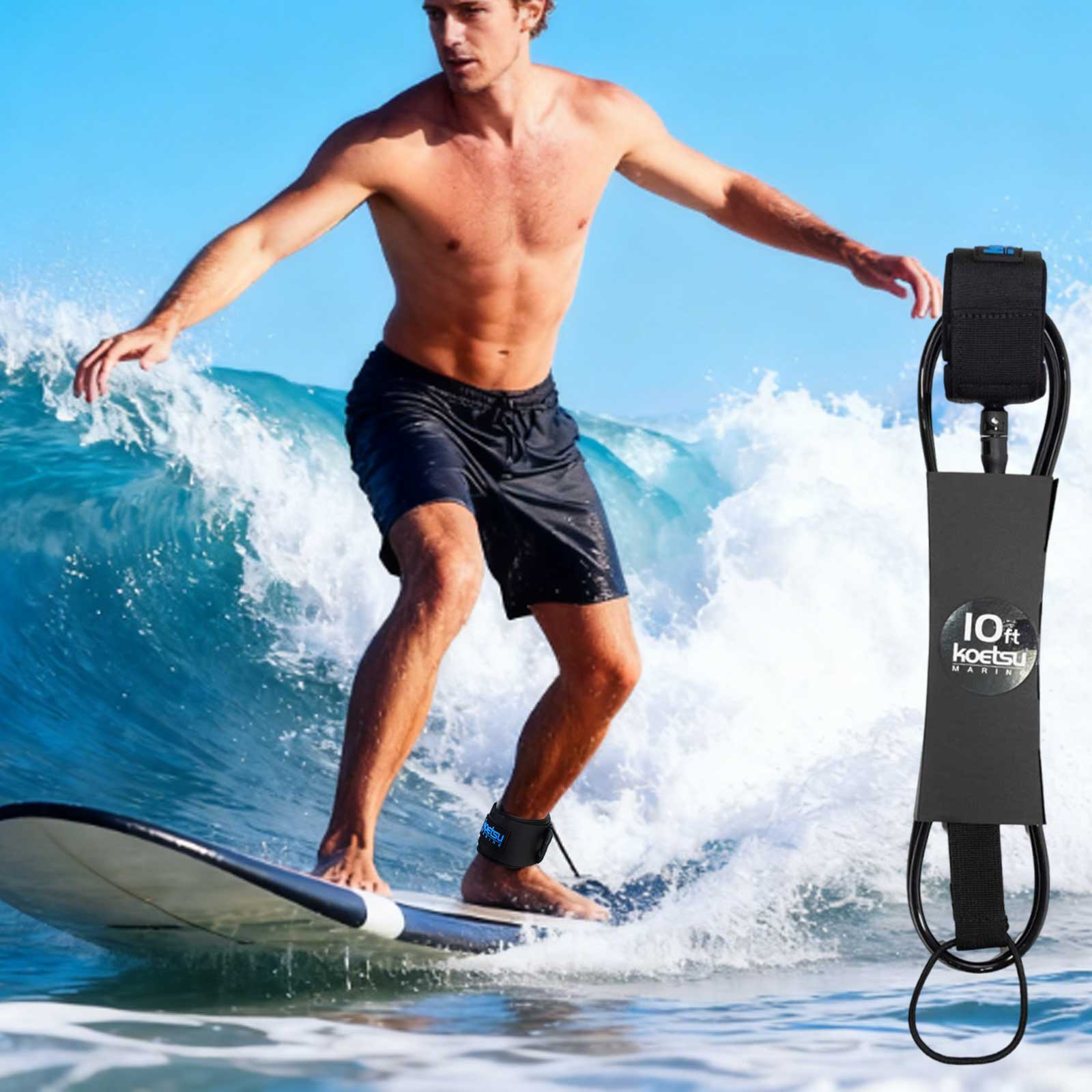 Премиальный легкий шнур-лиш дл – обзор и цена Surfboard Leash Ankle